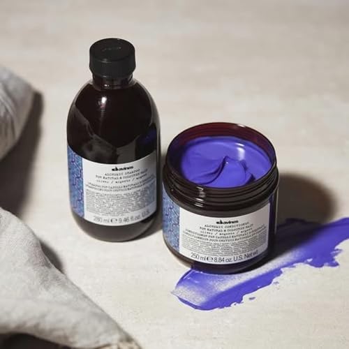 Davines Alchemic Conditioner Silver, Color Depositing Purple Cream for Platinum & Cool Blonde Hair - Neutralizes Yellow & Hydrates with Jojoba Oil, 8.45 Fl Oz