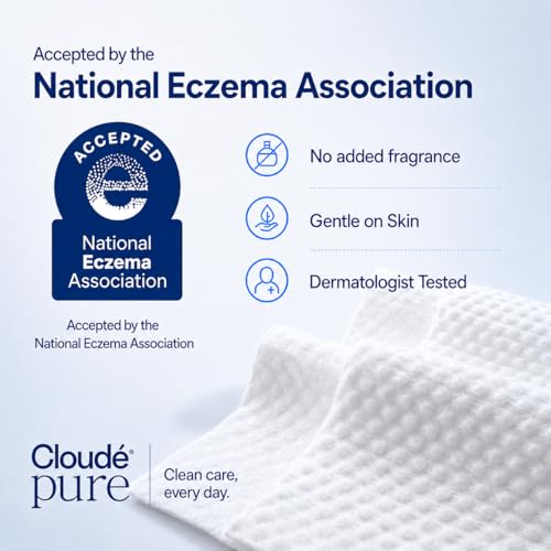 Disposable Face Towels - 240 Count, Thick, Soft, Eczema Friendly, Pack of 4 (60 Towels Each)