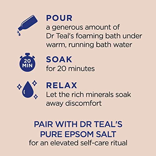 Dr Teal's Shea Butter & Almond Foaming Bath with Epsom Salt - Self-Care, Pack of 4