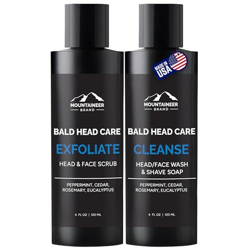 Men's Bald Head Exfoliating & Hydrating Shampoo - Natural Scalp Cleanser 4oz