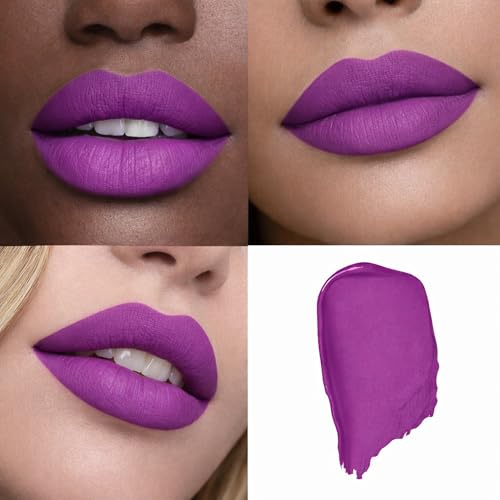 Mynena Pearl Purple Matte Lipstick - High-Pigment Buildable Color with Vitamin E | Creamy, Longwear Soft Finish | Hydrating Formula for Sensitive Skin| Anastacia | Vitamin E, Long Lasting