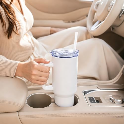 40oz Stainless Steel Sublimation Tumblers with Handle - Bulk Blank Coffee Cups