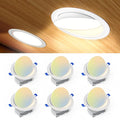 White 6 Pack 6 Inch LED Gimbal Recessed Light Dimmable 5 CCT