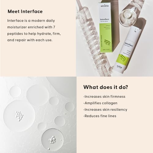 Stratia Interface Peptide Face Moisturizer - Hydrating, Anti-Aging, Sensitive Skin