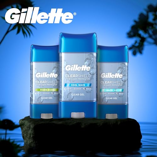 Gillette Advanced Clear Gel Antiperspirant 5-Pack, Cool Wave 3.8 oz Each