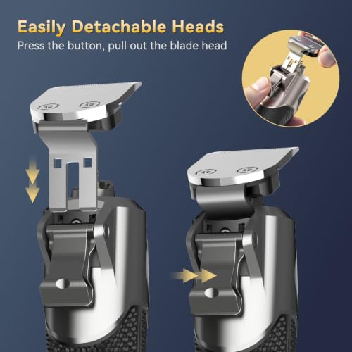 Men’s 6-in-1 Waterproof Grooming Kit with Trimmer, Nose & Ear Clippers, USB-C Charging