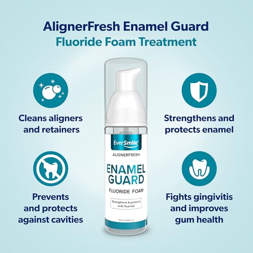 Aligner & Retainer Cleaner Foam with Fluoride - Whitens & Protects Teeth - Mint Flavor - 50ml