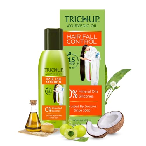 Trichup Ayurvedic Hair Fall Control Oil – Herbal Scalp Nourishing 200mL (Pack of 2)