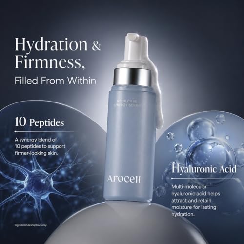 AROCELL Botulcare Synergy Bubble Serum 70ml – Korean Anti-Aging Face Serum with Collagen & Peptides, Firming & Hydrating