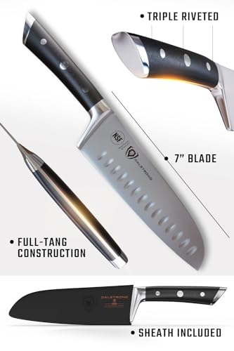 Dalstrong 7-Inch Santoku Knife Black G10 Handle - High-Carbon German Steel