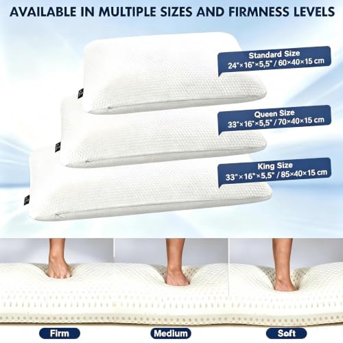 Talatex Premium Talalay Latex Pillow Soft/Standard for Side & Back Sleepers