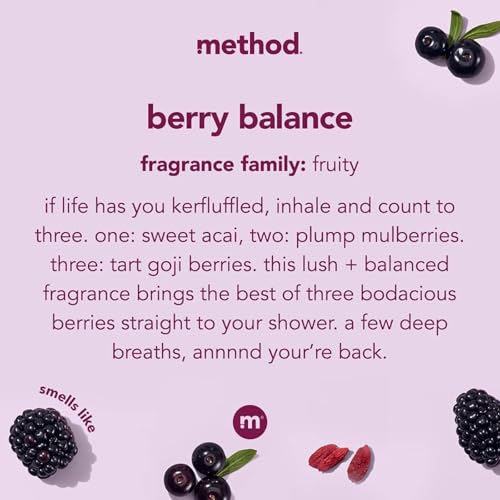 Method Body Wash Duo - Pure Peace + Berry Balance Moisturizing Shower Gels, 18 Fl Oz