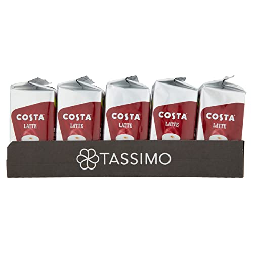 Tassimo Costa Latte 16-Count Pods Pack of 5 — 80 Discs, 40 Servings