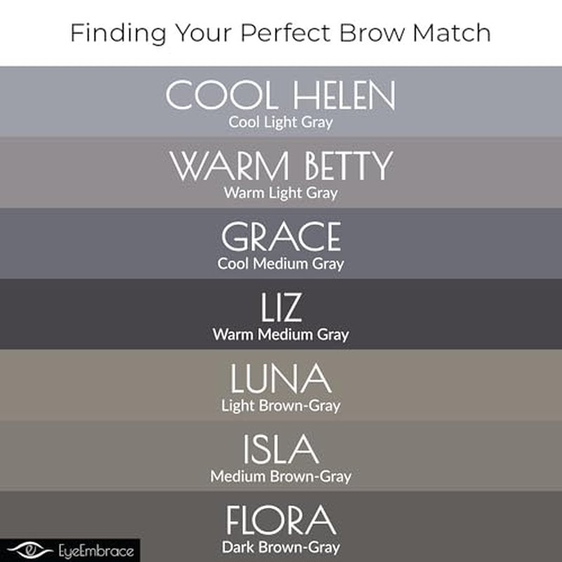 Eye Embrace Isla Micro Tip Pen: Medium Brown-Gray Ultra-Fine Eyebrow Pencil Waterproof, Double-Ended Automatic Micro-Tip & Spoolie Brush, Cruelty-Free