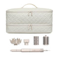 Beige Double-Layer Travel Storage Case for Revlon One-Step Hair Dryer & Hair Tools