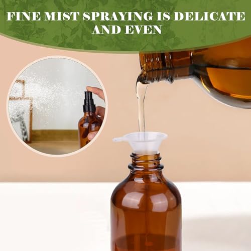 4oz Amber Glass Spray Bottles Set of 24 - Refillable Mist Sprayers for Essential Oils, Perfume, Body & Room Sprays - Variation of THIS listing