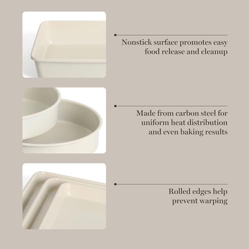 Linen White 10-Piece Nonstick Baking Pan Set - Martha Stewart Gallen