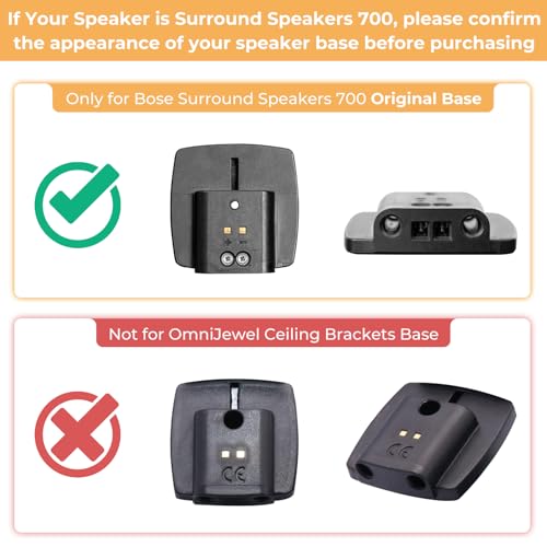 Adjustable Bose Speaker Floor Stand with OmniJewel Bracket - Black, Pack of 2