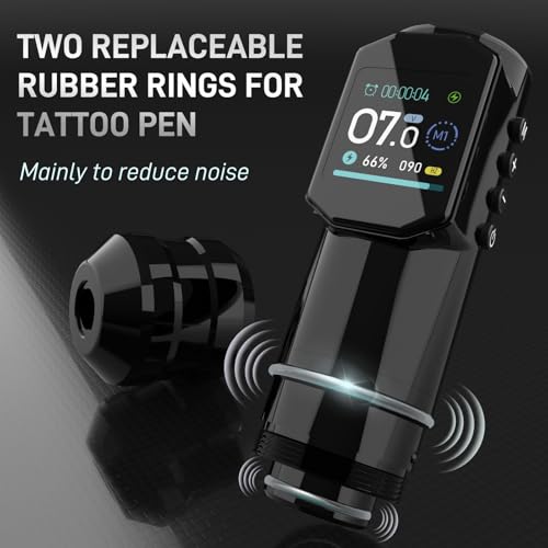 Wireless Tattoo Kit with Cordless Pen, Cartridges, Ink, Transfer Gel & Case