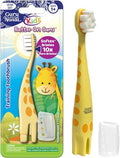 Giraffe Kids Toothbrush with Tongue Scraper & Cover – Super Soft Bristles, Ergonomic Handle, 1 Pack of 6 – Toddler Oral Care