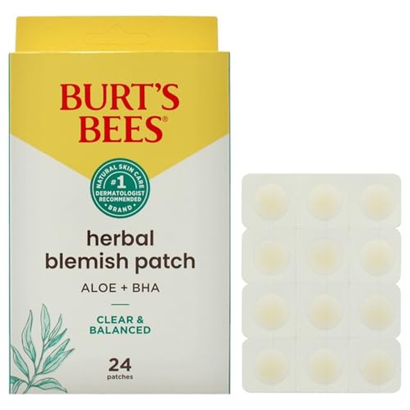 Burt's Bees Clear and Balanced Herbal Blemish Patch for Women - 24 Count Patches