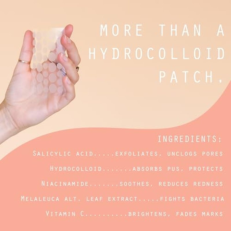Dot Pimple & Zit Patches for Face ? All-Natural Custom Triple-Action Formula Absorbs, Clears & Brightens Acne Spots with Hydrocolloid, Vitamin C, Tea Tree Oil & Salicylic Acid (8 & 12 mm, 108 ct)