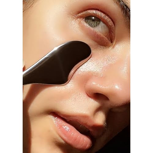 Then I Met You Golki Sculpt & Lift Guasha Roller, Dual-Ended Facial Massage Tool for Lymphatic Drainage, Jawline Sculpting, Puffiness Reduction, Use with Moisturizer and Serum, Home & Travel Skincare