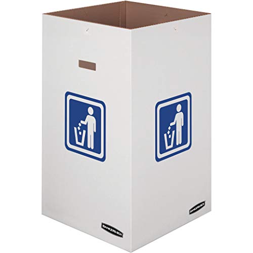Large 42-Gallon Cardboard Waste & Recycling Containers 10-Pack by Bankers Box