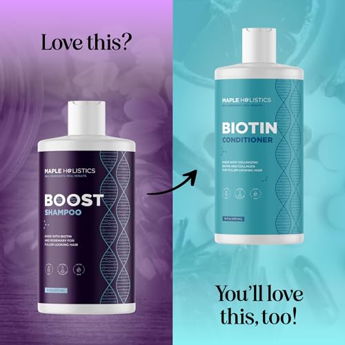 Citrus Biotin Shampoo with Rosemary Oil - Volumizing Natural Hair Care for Thinning Hair - 16 Fl Oz