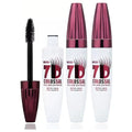7D Waterproof Volume Mascara, Black Lengthening Thickening Softer Fuller Lashes Mascara, Long Lasting Natural Curling Lashes for Professional Eye Makeup, for Women and Girls (2Pcs)