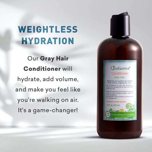 Gray Hair Kit with Shampoo Conditioner Vinegar Rinse Natural Brightening