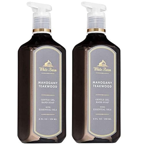 Gentle Gel Hand Soap Set of 2 – Mahogany Teakwood Scent, 8 Fl Oz