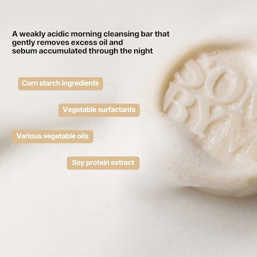 SOME BY MI Lacto Soy Low pH Morning Cleansing Bar ? 3.17oz, 90g - Korean Vegan Bar Soap with Blackhead & Oil Control ? Enriched with Soy Protein & Probiotics to Support Skin Barrier ? Korean Skin Care