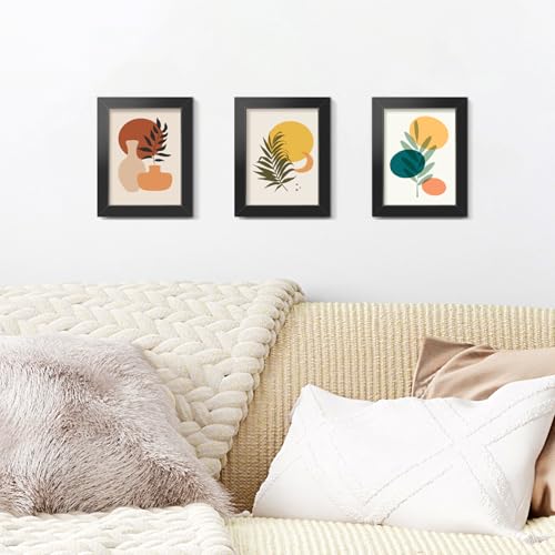2x3 Photo Frame Set - Black Picture Frames for Wall Display, HD Plexiglas, Vertical or Horizontal Mounting