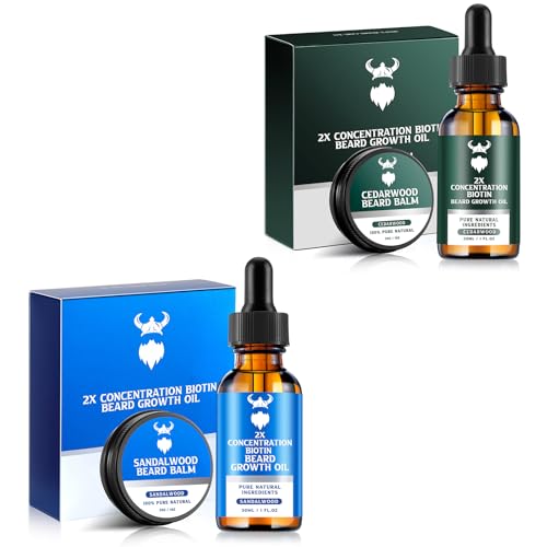 Sandalwood Beard Growth Oil with 2X Concentration Biotin for Men and Cedarwood Beard Growth Oil with 2X Concentration Biotin for Men£¬Natural Ingredients & Thickens Facial Hair Growth