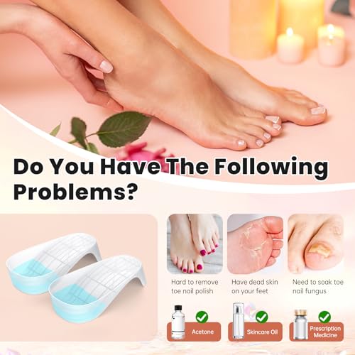 Pink & Clear Hand & Foot Nail Soaking Bowl Set - Large Size, 12pcs