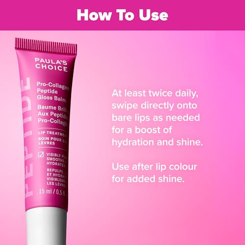 Paula's Choice Pro-Collagen Peptide Plumping Moisturizer, Daily Gel-Cream for Deep Lightweight Hydration & Pro-Collagen Peptide Gloss Lip Balm, Hydrates & Smooths Lips, Sheer Tint, Non-Sticky