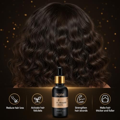 1 Fl Oz Minoxidil Hair Regrowth Foam for Women & Men with Biotin & Rosemary Oil