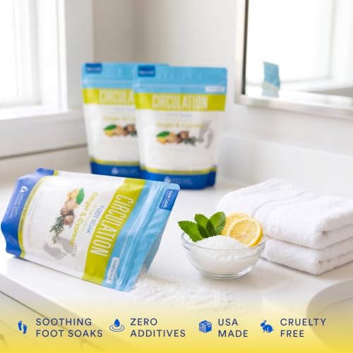Foot Soak Bundle 3 Pack with Epsom Salts & Bamboo Scoop – 32 Ounce Each