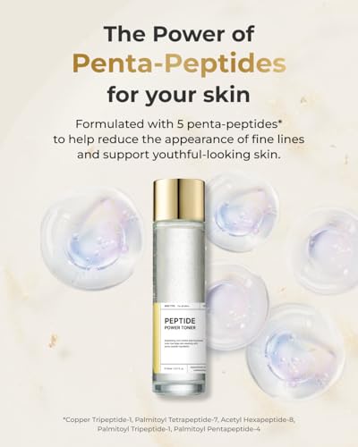 BOM Peptide Power Toner with 99% Gold & Collagen Boost, Hydrating Serum-Like Facial Toner, 5.07 Fl Oz