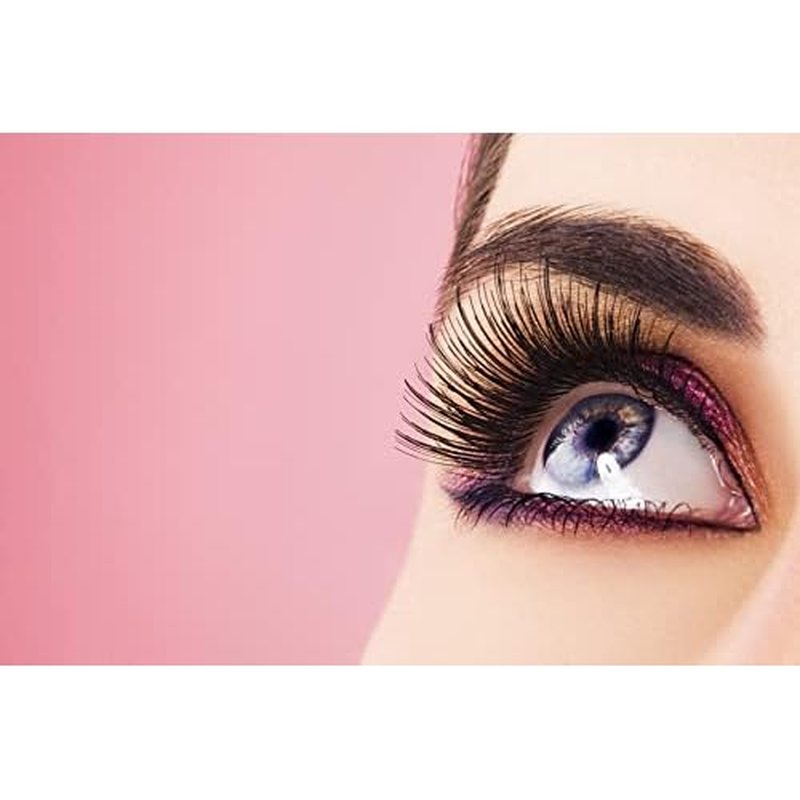 Alluring Synthetick Mink Lashes Reusable 3D Strip False Eyelashes Hand-made Cat-Eye, Fun Color Lashes - DARK PINK mixed w/Purple/Orange