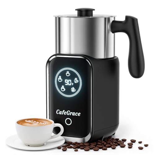 Electric Milk Frother and Steamer for Latte & Cappuccino - 600ml Capacity