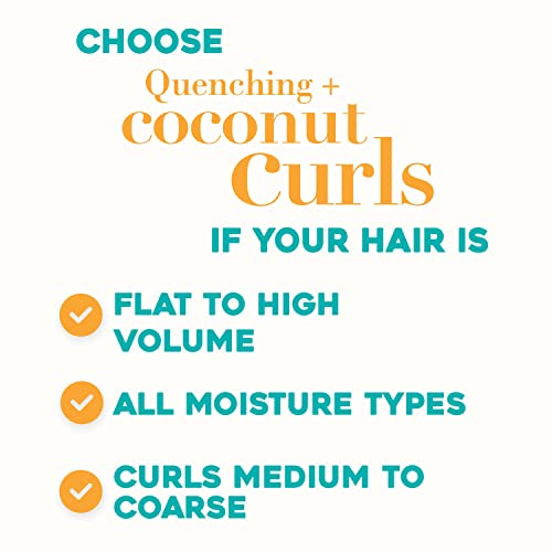 OGX Quenching + Coconut Curls Shampoo 25.4 Fl Oz Pack of 2 – Hydrating Curly Hair Care