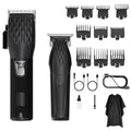 Professional Cordless Hair Clippers for Men & Trimmer Set, 240Min Runtime with LED Display, Quiet Haircut Kit for Men/Women/Kids w/6 Guide Combs, Barber Scissors, Cleaning Brush