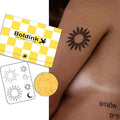 Semi-permanent Tattoos,Realistic Fake Tattoos,Last 7-15 Days,Waterproof Non-reflective Temporary Tattoo Stickers,Cruelty-free,Uniquely Designed Exquisite Packaging(Sun and Moon 2)