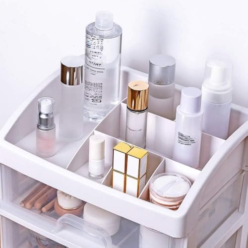 Makeup Organizer with 3 Drawers, Vanity Storage for Cosmetics & Jewelry