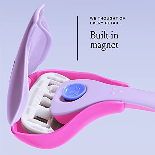 DreamPop Women's Razor Kit with 4 Refills & Travel Case - Magnetic Holder & Sensitive Skin