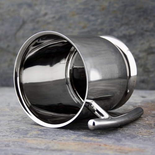 Stainless Steel Shaving Mug - Unbreakable & Rust-Resistant Wet Shaving Bowl