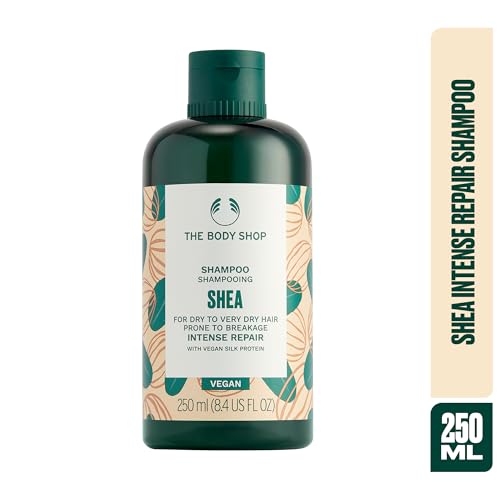 The Body Shop Shea Intense Repair Shampoo - Intense Repair For Dry Hair - With Vegan Silk Protein - Vegan - 8.4 Fl Oz
