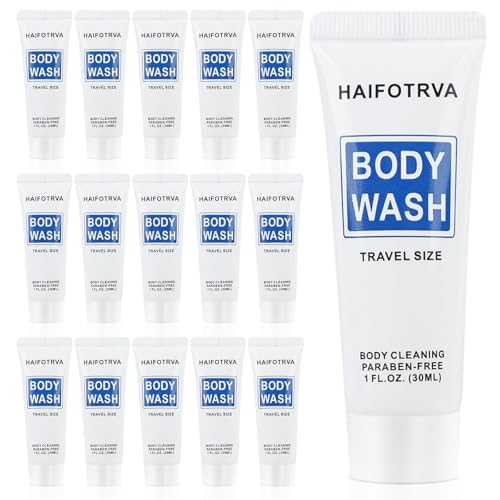 Travel Size Body Wash Bulk Pack of 100,Individually Wrapped Small Size Hotel Body Wash Supplies 30ml/1 fl oz Portable Shower Gel Toiletries Amenities Bulk for Guests,Travel,Homeless,Charity